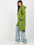 Light Green Long Cotton Zip-Up Hoodie Mayar