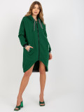 Dark Green Long Zip-Up Hoodie Mayar