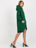 Dark Green Long Zip-Up Hoodie Mayar