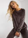 Dark Gray Women's Velour Set with Application