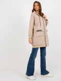 Beige Long Oversize Hoodie