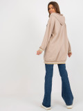 Beige Long Oversize Hoodie