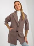 Brown Transitional Coat with Cuffs OCH BELLA