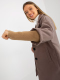 Brown Transitional Coat with Cuffs OCH BELLA