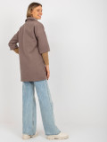 Brown Transitional Coat with Cuffs OCH BELLA