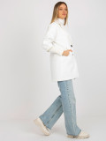 Ecru Women's Coat with Pockets OCH BELLA