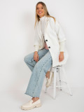 Ecru Women's Coat with Pockets OCH BELLA