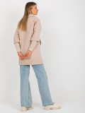 Beige Women's Coat with Pockets OCH BELLA