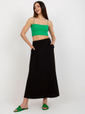 Black Midi Skirt with Pockets RUE PARIS