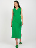 Green Everyday Dress with Slits OCH BELLA