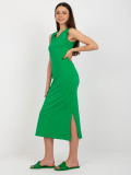 Green Everyday Dress with Slits OCH BELLA
