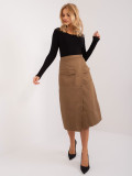 Beige Midi Skirt