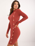 Stylish Long Dress in Dark Orange