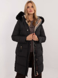 Women's Black Winter Jacket with Hood