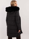 Women's Black Winter Jacket with Hood