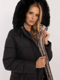 Women's Black Winter Jacket with Hood