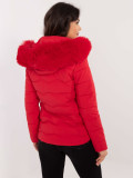 Comfortable Red Winter Jacket with Hood