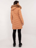 Comfortable Winter Jacket with Hood in Camel Color