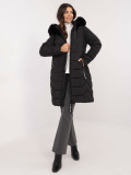 Women's Black Winter Jacket with Hood