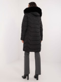 Women's Black Winter Jacket with Hood