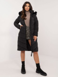 Women's Black Winter Jacket with Hood