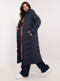 Women's Quilted Coat in Navy Blue