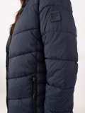 Women's Quilted Coat in Navy Blue