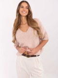 Stylish Pink Sweater with Short Sleeves