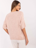 Stylish Pink Sweater with Short Sleeves