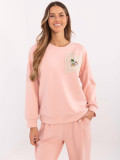 Stylish Women's Sweatshirt in Peach Color