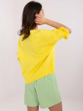 Yellow Sweater with 3/4 Sleeves