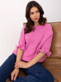 Pink Sweater with 3/4 Sleeves