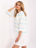 Stylish Mint Green Blouse with 3/4 Sleeves