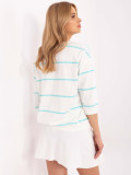 Stylish Mint Green Blouse with 3/4 Sleeves