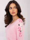 Floral Sweater in Light Pink