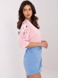 Floral Sweater in Light Pink