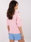 Floral Sweater in Light Pink