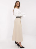 Elegant Beige Maxi Skirt