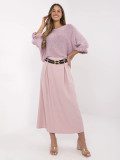 Elegant Maxi Skirt in Light Pink