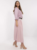 Elegant Maxi Skirt in Light Pink