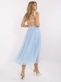 Light Blue Midi Tulle Skirt