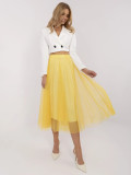 Yellow Midi Tulle Skirt