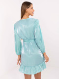 Mint Dress with Ruffle