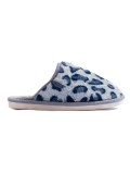 Slippers with an animal pattern blue