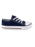 Dark blue children's lace-up sneakers