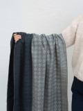Blue-grey patterned scarf