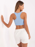 Light Blue Short Top RUE PARIS