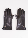 Black women's leather gloves
