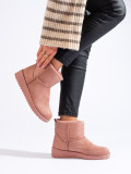 Women's pink ankle snow boots