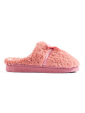 Pink slippers with a bow
